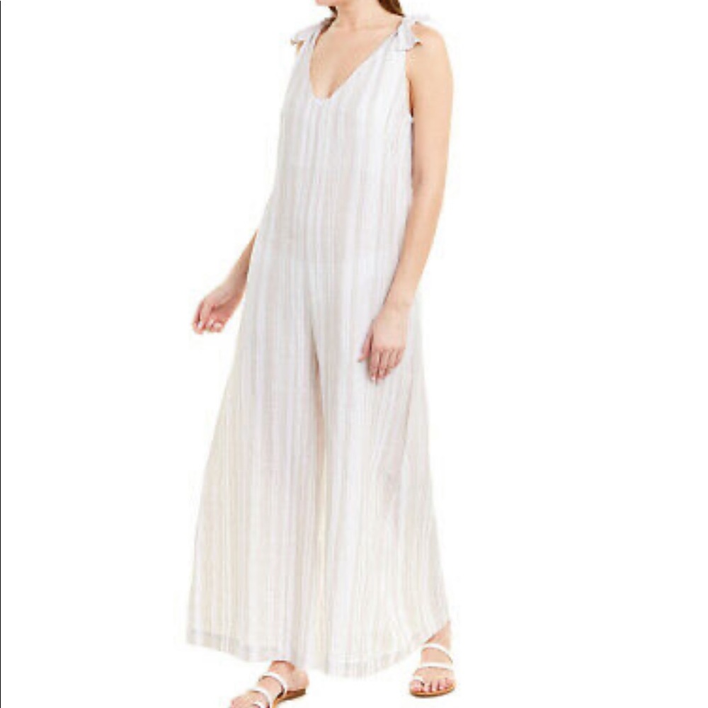 VITAMIN A MARINA LINEN JUMPSUIT NWT